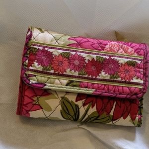 Vera Bradley Hello Dahlia Tri-Fold Wallet